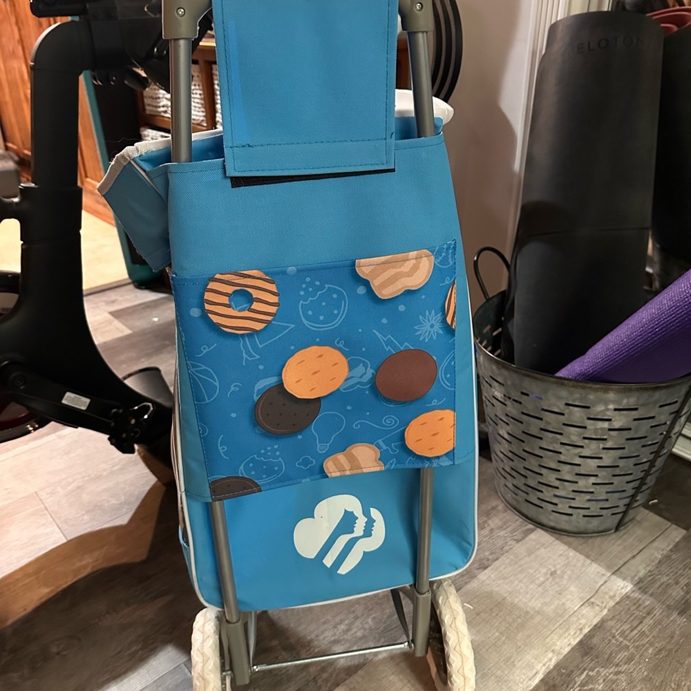 Official girl Scout cookie Cart with Cookie Design on wheels